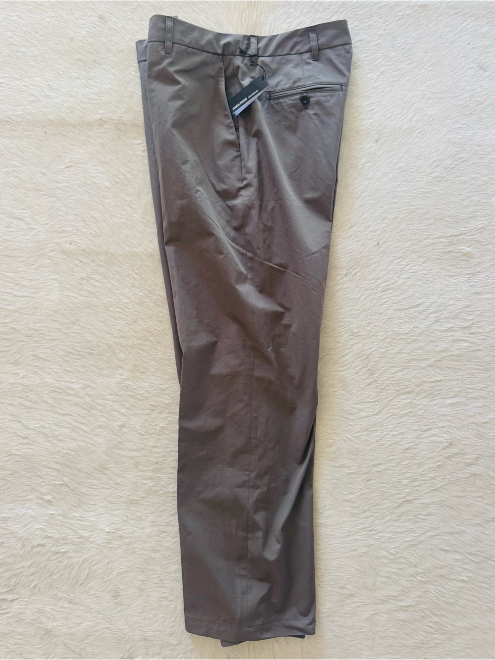James Perse Men's Brown/Taupe Pants - Classic Straight Fit